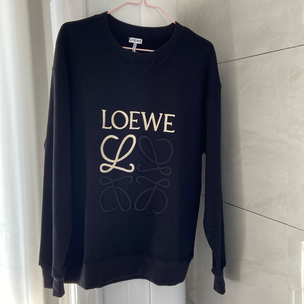 Loewe Black Long Sleeve Crewneck Sweatshirt